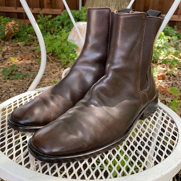 Gucci Shoes Vintage Mens Gucci Leather Slip On Boots Size 95 D